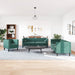 3-delige Loungeset Chesterfield en bolsters fluweel donkergroen