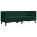 3-delige Loungeset Chesterfield en bolsters fluweel donkergroen