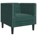 3-delige Loungeset Chesterfield en bolsters fluweel donkergroen
