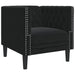 3-delige Loungeset Chesterfield met bolsters fluweel zwart
