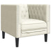 3-delige Loungeset Chesterfield met bolsters fluweel crèmekleur