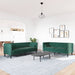 2-delige Loungeset Chesterfield en bolsters fluweel donkergroen
