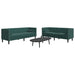 2-delige Loungeset Chesterfield en bolsters fluweel donkergroen