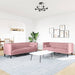 2-delige Loungeset Chesterfield met bolsters fluweel roze