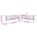 2-delige Loungeset Chesterfield met bolsters fluweel roze