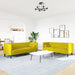 2-delige Loungeset Chesterfield met bolsters fluweel geel