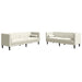 2-delige Loungeset Chesterfield met bolsters fluweel crèmekleur