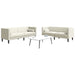 2-delige Loungeset Chesterfield met bolsters fluweel crèmekleur
