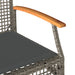 Tuinbank met kussen poly rattan en acaciahout grijs