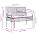 Tuinbank met kussen poly rattan en acaciahout grijs