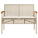 Tuinbank met kussen poly rattan en acaciahout beige