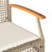 Tuinbank met kussen poly rattan en acaciahout beige