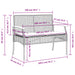 Tuinbank met kussen poly rattan en acaciahout beige
