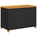 Tuinbox 110x55x63 cm poly rattan en acaciahout zwart