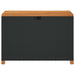 Tuinbox 110x55x63 cm poly rattan en acaciahout zwart