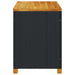 Tuinbox 110x55x63 cm poly rattan en acaciahout zwart