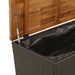 Tuinbox 110x55x63 cm poly rattan en acaciahout zwart