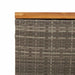 Tuinbox 110x55x63 cm poly rattan en acaciahout grijs