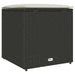 Kussenbox met opslag Zwart 50 x 50 x 50 cm poly rattan