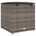 Kussenbox met opslag Grijs 50 x 50 x 50 cm poly rattan