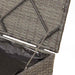 Kussenbox met opslag Grijs 50 x 50 x 50 cm poly rattan