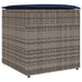 Kussenbox met opslag Grijs 50 x 50 x 50 cm poly rattan