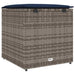 Kussenbox met opslag Grijs 50 x 50 x 50 cm poly rattan
