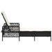Ligstoel Zwart en Cream Wit 55 x 200 x 92 cm poly rattan