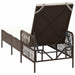 Ligstoel Bruin en Crème Wit 55 x 200 x 92 cm poly rattan