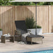 Ligstoel Grijs en Donkergrijs 200 x 55 x 92 cm poly rattan