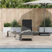 Ligstoel Grijs en Donkergrijs 200 x 55 x 92 cm poly rattan
