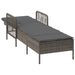 Ligstoel Grijs en Donkergrijs 200 x 55 x 92 cm poly rattan