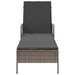 Ligstoel Grijs en Donkergrijs 200 x 55 x 92 cm poly rattan