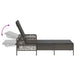 Ligstoel Grijs en Donkergrijs 200 x 55 x 92 cm poly rattan