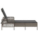 Ligstoel Grijs en Donkergrijs 200 x 55 x 92 cm poly rattan