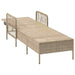 Ligstoel Beige en Licht Grijs 200 x 55 x 92 cm poly rattan