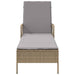 Ligstoel Beige en Licht Grijs 200 x 55 x 92 cm poly rattan