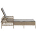 Ligstoel Beige en Licht Grijs 200 x 55 x 92 cm poly rattan