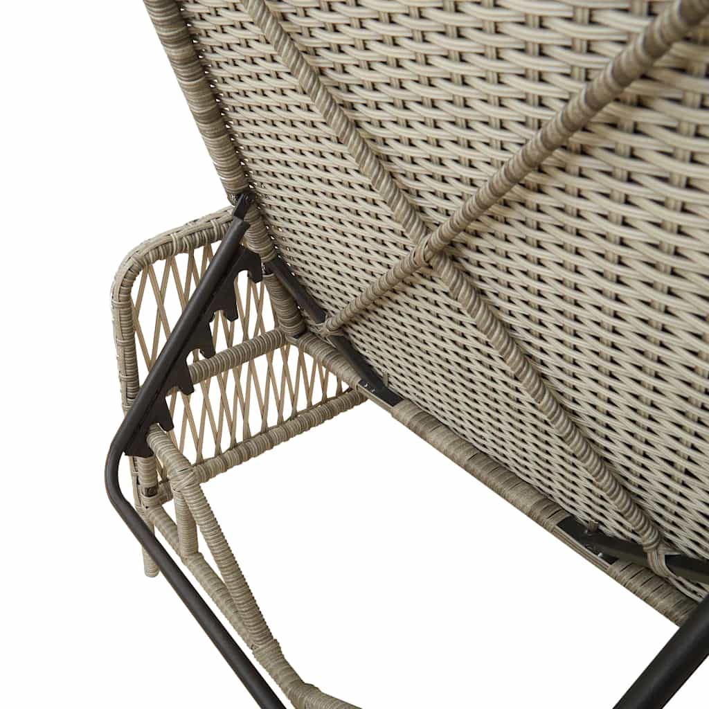 Ligstoel Licht Grijs en Donker Grijs 200 x 55 x 92 cm