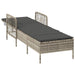 Ligstoel Licht Grijs en Donker Grijs 200 x 55 x 92 cm
