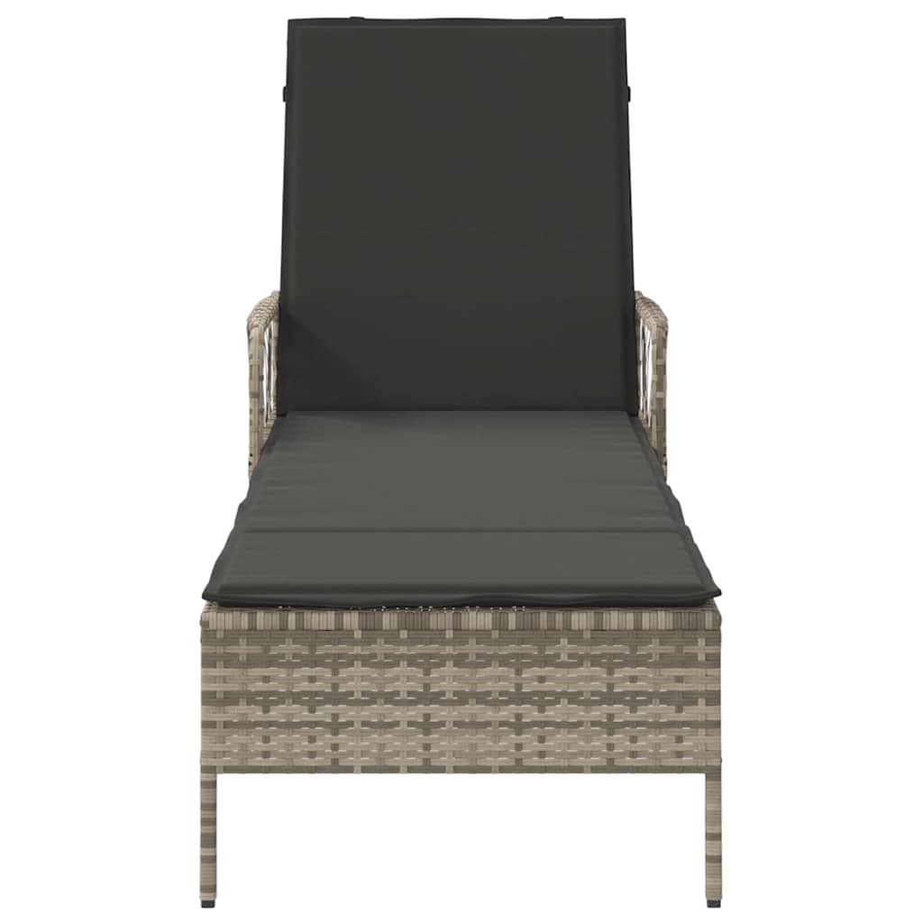 Ligstoel Licht Grijs en Donker Grijs 200 x 55 x 92 cm