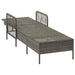 Ligstoel Grijs en Marineblauw 200 x 55 x 92 cm poly rattan