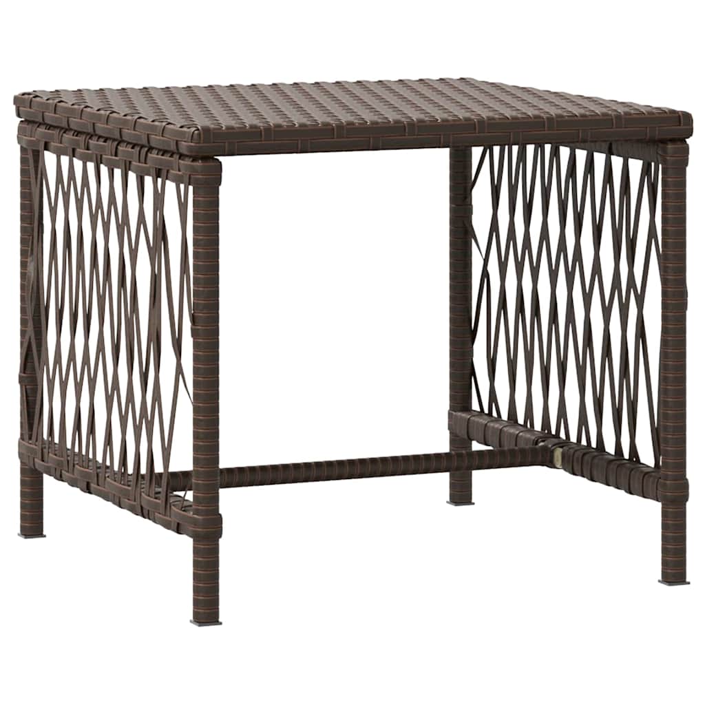 Ligstoel 3 st poly rattan Bruin en Crème Wit