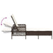 Ligstoel 3 st poly rattan Bruin en Crème Wit