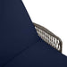 Ligstoel 3 st poly rattan Grijs en Marineblauw
