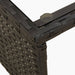 Tuinbank met tafel en kussens L-vormig poly rattan zwart