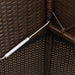 Tuinbank met kussens poly rattan bruin