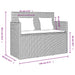 Tuinbank met kussens poly rattan grijs