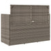 Tuinbank met kussens poly rattan grijs