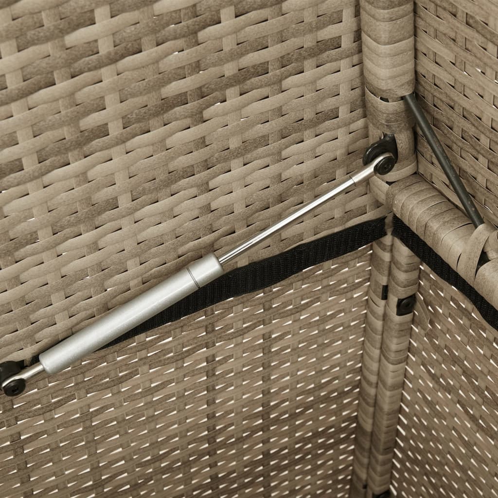 Tuinbank met kussens poly rattan beige